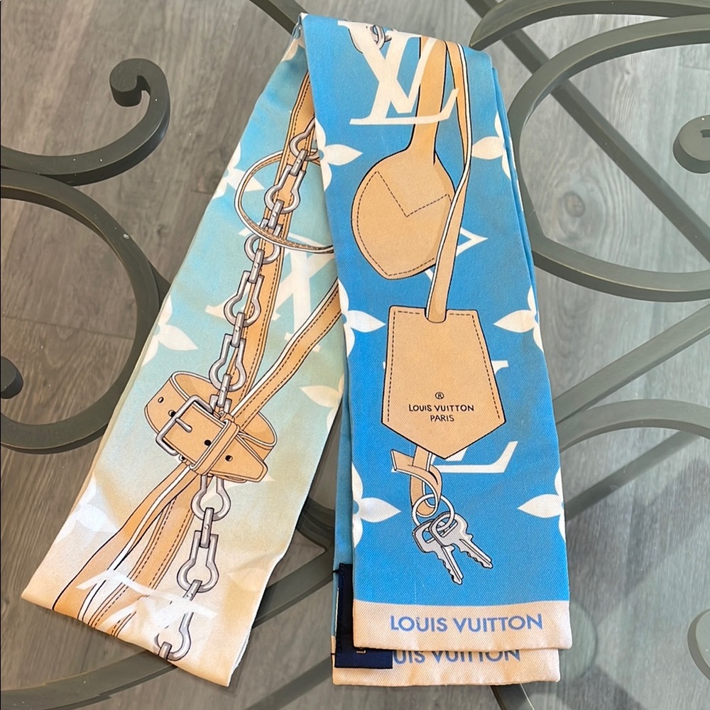 Louis Vuitton Silk Monogram Gradient By The Pool Bandeau